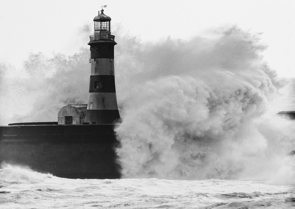 3AP7094 - Pangea Images - Lighthouse in Guadalupe (B&W)