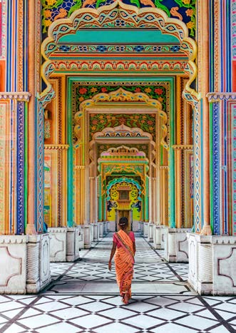 3AP7416 - Pangea Images - Patrika Gate, Jaipur, India