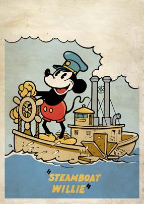 3EH7324 - Eric Chestier - Steamboat Willie Poster