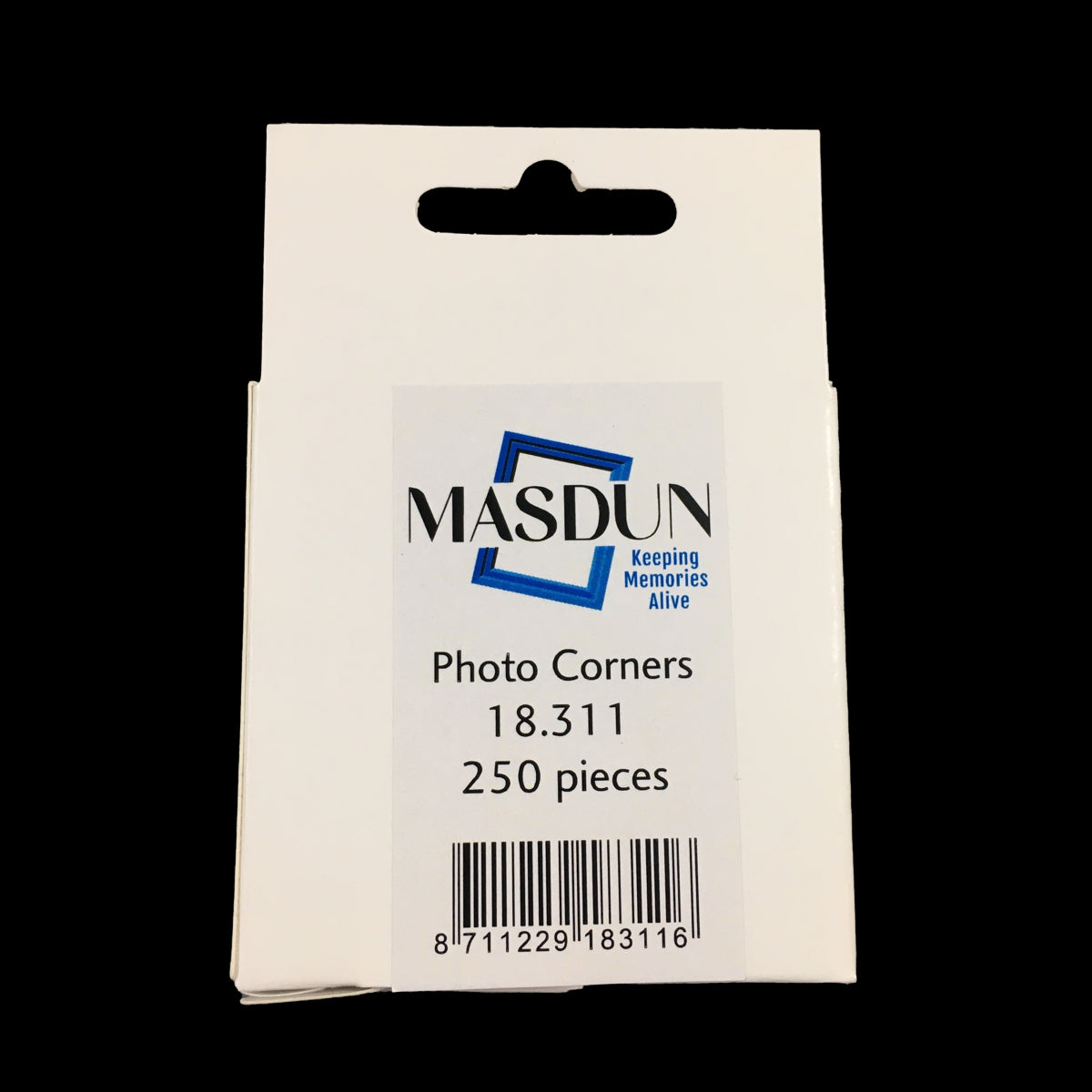 Masdun Photo Corners 250 Transparent (Plain Box)